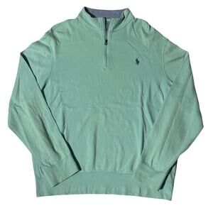 Ralph Lauren Polo Quarter Zip Seafoam Green Long Sleeve 1/4 Men’s Size L